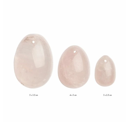 Kulki gejszy - La Gemmes Yoni Egg Set Rose Quartz